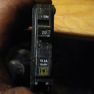 Square D 20 Amp QO120CP Type QO 120-240 Volt 1 Phase 1 Pole Circuit Breaker